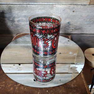 HOUZE GLASS COMPANY Stained Glass Seasons Greetings Old Fashioned Glass